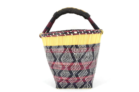 Dogon Pail Basket Hibiscus Multi