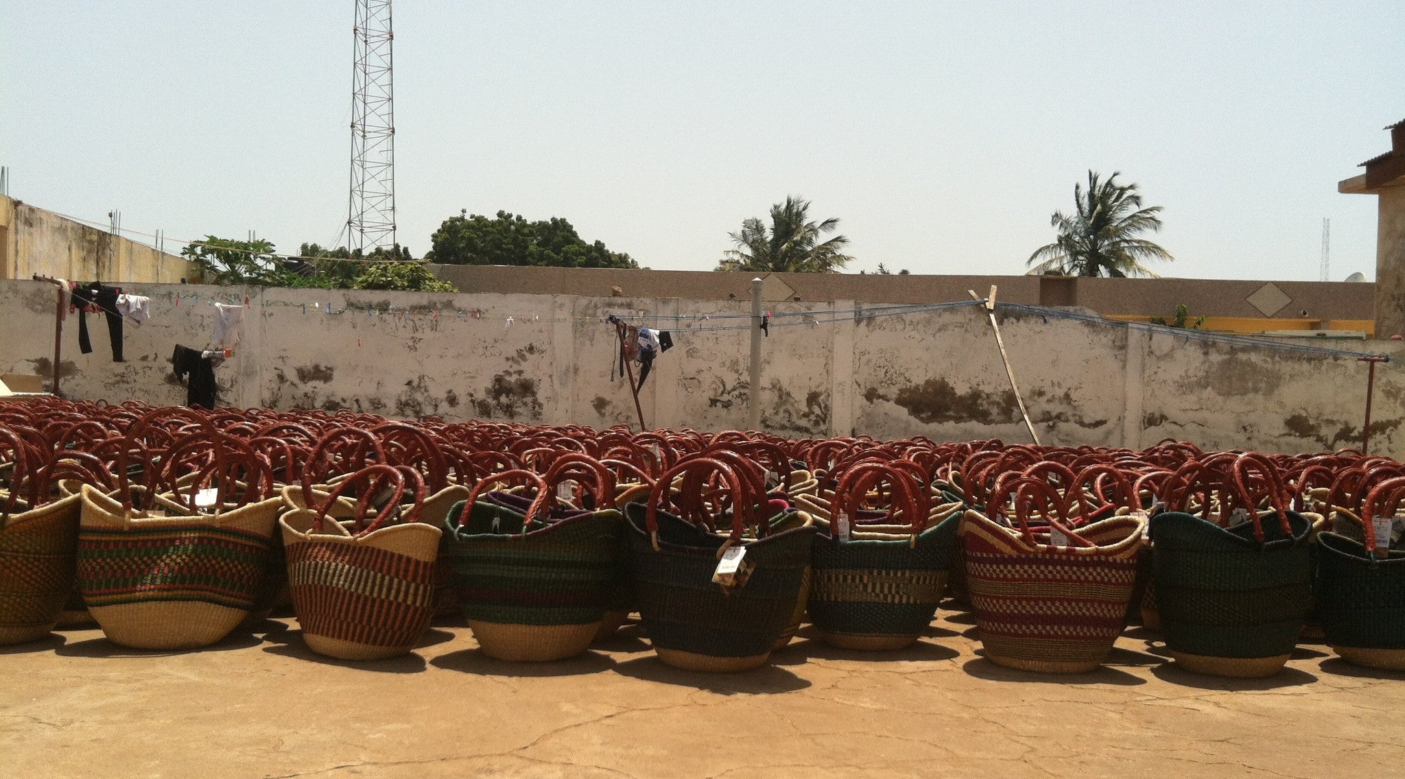 Bolga Baskets Drying in Ghana